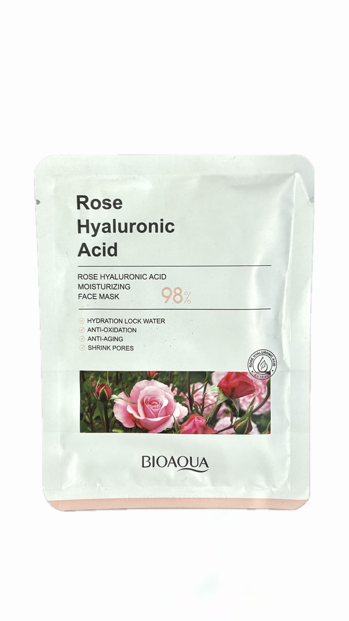 MASCARILLA EN VELO ÁCIDO HIALURONICO MÁS ROSAS