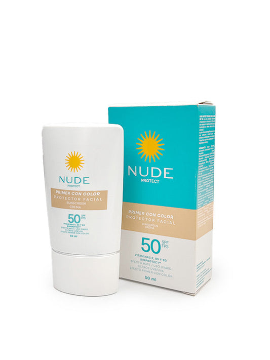 PROTECTOR SOLAR NUDE SPF 50 CREMA FACIAL CON COLOR X 50 ML