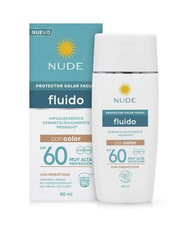 PROTECTOR SOLAR NUDE FLUIDO SPF 60 CON COLOR X 50ML